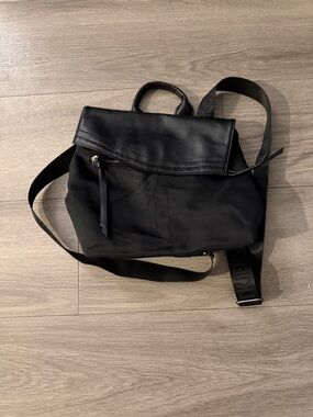 Black Nylon-Small Backpack/Purse - Classic Everyday Bag